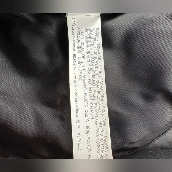 Zara women's black wool zip up coat size xs - Picture 9 of 10